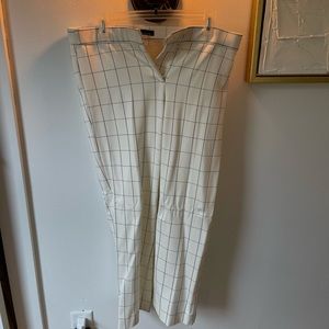 Checkered stretchy trousers
